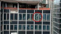 Watch: Buckling support beams seen inside New York high-rise