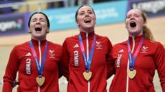Wales sprint team trio win Commonwealth gold