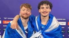 Scotland's Lynn surprises himself to join Ward on pommel podium