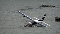 Eight rescued from seaplane that made 'hard landing' in Manhattan river