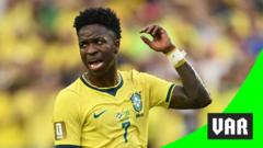 Second Brazil goal ruled out for Vinicius Jr foul