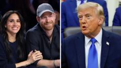 Watch: Trump 'happy' that Prince Harry and Meghan left the US