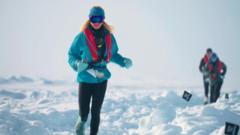 Runners complete 'world's coolest marathon' on drifting North Pole ice