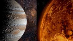 Jupiter and Venus to share 'cosmic kiss'