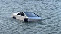 Tesla Cybertruck driver arrested after driving into lake to use 'wade mode', police say