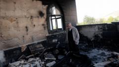 Israeli settlers set fire to mosques, cars and farm land in West Bank, Palestinians say