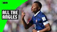 'Magnifique!' All the angles of Mbappe's long-range strike