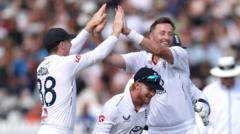 Seam quartet puts England on verge of series win