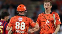Crawley and Brook help Sunrisers beat Super Giants