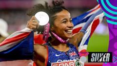 'The jump of her life!' - GB's Sawyers takes long jump silver