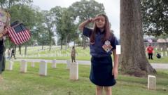 US marks Memorial Day with wreaths, bagpipes and salutes