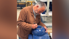 Final piece of 'iconic' Denby Pottery signed