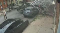 Watch: Moment empty building collapses in New York