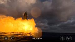 Watch: Starship splashdown ends in fireball
