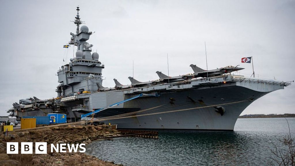 Drone jammed near French aircraft carrier was probably Russian, says Sweden