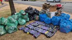 'Off the scale' haul of nitrous oxide cans found