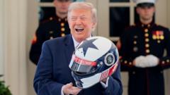 Trump watches IndyCar pit stop outside White House